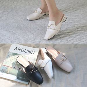 [애슬릿] 데일리 스퀘어 버클 여자 뮬 블로퍼