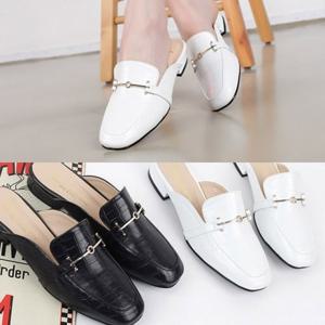 [애슬릿] 골드 버클 여자 뮬 블로퍼