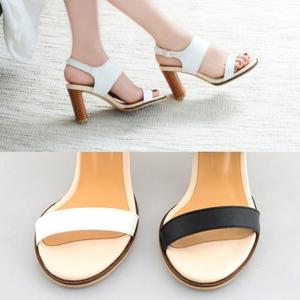 [애슬릿] 굽 높은 버클 슬링백 샌들 힐 9cm