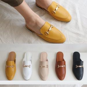 [애슬릿] 데일리 둥근코 버클 뮬 블로퍼