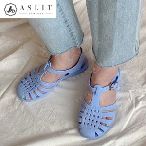 [애슬릿] 여성 고무 글래디에이터 메리제인 플랫 샌들