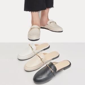 [애슬릿] 골드 버클 둥근코 여성 뮬 블로퍼