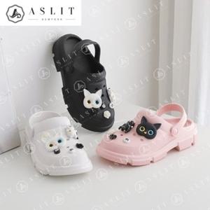 [애슬릿] 여성 고양이 장식 여름 방수 아쿠아 슈즈 샌들