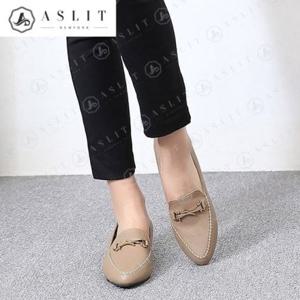 [애슬릿] 빅사이즈 여성 스티치 체인 뮬 로퍼 2.5cm