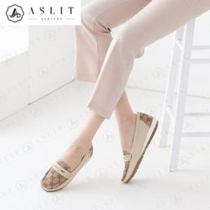 [애슬릿] 패턴 캔버스 드라이빙 플랫 발 편한 로퍼