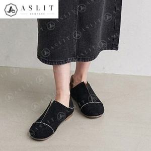 [애슬릿] 발편한 여성 스웨이드 투웨이 로퍼 단화 2cm