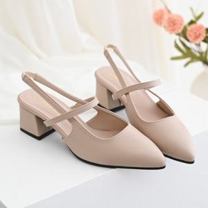 갓슈 오영사 크로스 메리제인 5cm 미들힐 슬링백