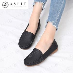 [애슬릿] 라운드 여성 모카 쿠션 말랑 플랫 로퍼 2cm