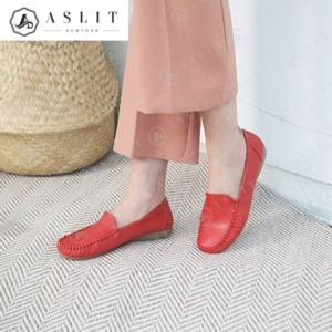 [애슬릿] 라운드 여성 모카 말랑 플랫 로퍼 2.5cm