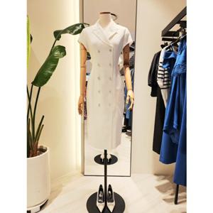 [모조에스핀] 캡소매 화이트 H라인 원피스 (J252XSE018)