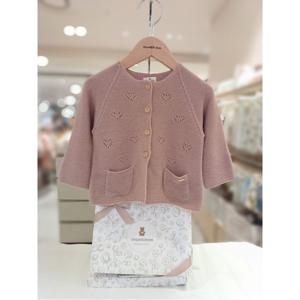 오가닉맘 (출산돌선물)핑크홀가먼트긴소가디건(가을신상품) (MKRTGA0277)