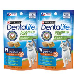 퓨리나 덴탈라이프 치킨 캣 트릿 고양이간식 51g x 2개