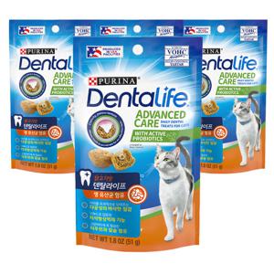 퓨리나 덴탈라이프 치킨 캣 트릿 고양이간식 51g x 4개