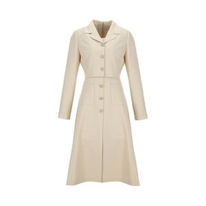 숲  (SA9OPM2) 재킷 스타일 스퀘어 플레어 원피스