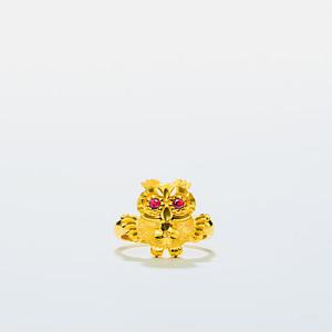 [베티블루] 995 999 24K 순금 클로버 왕관 부엉이 여성 여자 7.5g 금 링 반지