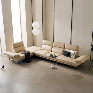 다온 8인용 코너형 이태리 천연통가죽 기능성 팔걸이 스윙 소파