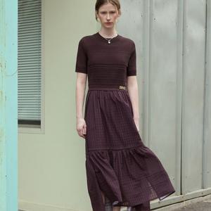 [듀엘]니트 블록 원피스(D242MSE052)