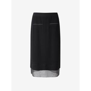 [듀엘]쉬폰 디테일 멀티 골지 스커트 D252KSD037