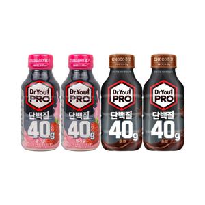 오리온 닥터유 프로 단백질 드링크 40g 딸기 2개 +초코 2개 / 350ml