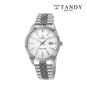 [TANDY] 탠디 럭셔리 메탈 손목시계(오스트리아 스톤 식입) T-3921 남자 빈티지화이트