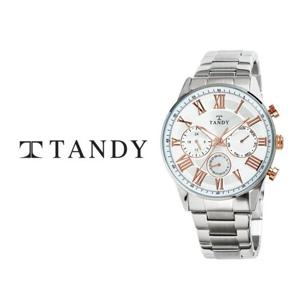 TANDY 탠디 클래식 남성용 멀티펑션 메탈시계 3713 로즈골드
