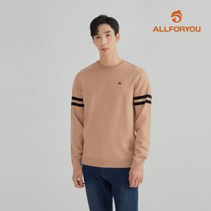 [올포유] [모델착장] 남성 소매 포인트 라운드 니트 AMSRL8337-509_G