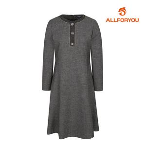 [올포유] 여성 단추 장식 포멀 라운드 원피스 ALONL8431-190_G