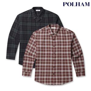 [폴햄] PHF3WC1083 남성 더블 페이스 체크 셔츠