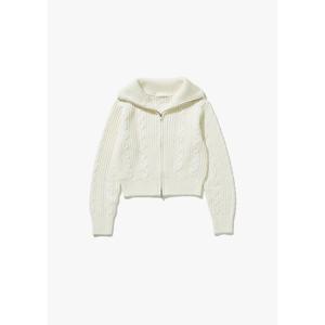 [플랙진]트위스트 집업 니트(PWTF1CDL72)