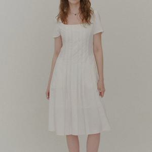 [플랙진]핀턱 반팔 원피스(PWTF2OPL69W)