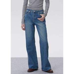 [플랙진]여성 플레어 K05 미드 워시드 데님팬츠 (PJTF5LCK055)