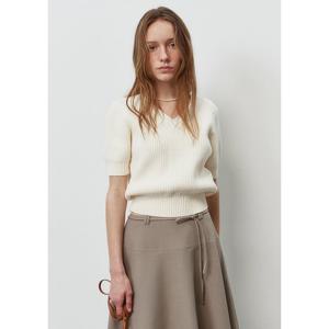 [플랙진]여성 투 턱 브이넥 니트 탑 (PWTF2NTL23W)