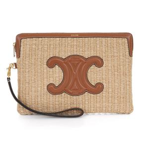 25FW 10J502FBV 02NT 셀린느 트리옹프 라피아 스트랩 클러치