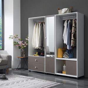 [더젠] 프릭스1500 이동식 거울수납드레스행거옷장세트9(300 거