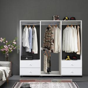 [더젠] 프릭스1800 이동식수납드레스행거옷장세트4(600 오픈행거