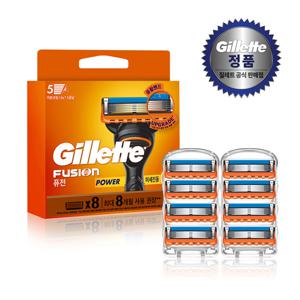 질레트 2024 퓨전 파워 면도날 8입