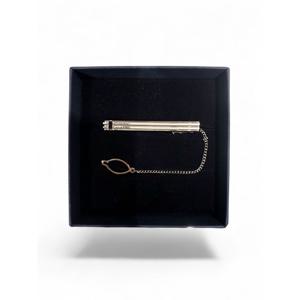 [에스티듀퐁(셔츠)]실버 라인 사금석 브로이어 넥타이핀 (TE5FM87NP702TNY)