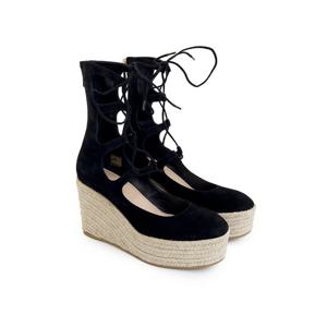 [엘러브] 디올 디오리버 슈레이스 웨지힐 샌들 36 블랙 5ET1201