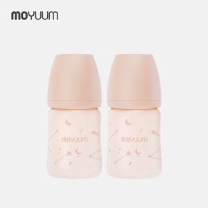 [모윰] 실리콘코팅 노꼭지 유리젖병 150ml 2팩 - 트윙클 에디션