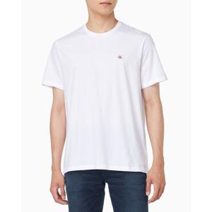 [캘빈클라인 진]남성 CK 클래식핏 뱃지 로고 반팔 티셔츠 화이트 4RC272G (4RC272G-YAF)