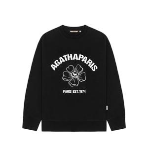 [아가타] 빈티지 플라워 맨투맨(AGT147-108_BK)