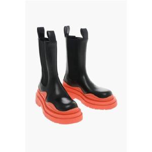 보테가베네타 배지터블 태닝 레더 타이어 첼시부츠 1132022