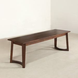 스코나 레스튼 아시아월넛 원목 1400 3인 낮은 벤치 의자