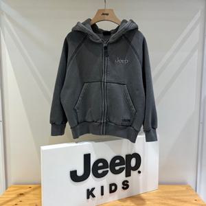 [지프키즈]기본 공용 빈티지 가먼트 기모 후드 집업 KN1TZU037 GB