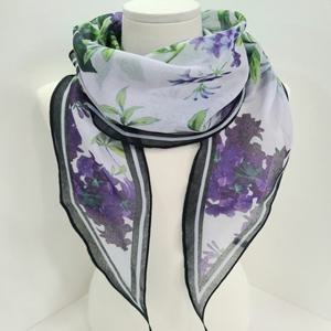 [애슬릿] 국내 생산 봄 가을 수국 사각 스카프 머플러