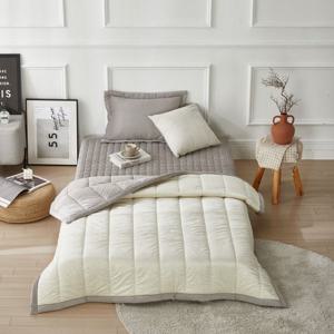 [르헤브] 솔리드 고밀도 극세사 차렵이불 패드세트 (싱글/SS)