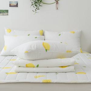 [르헤브] 레몬 시어서커 여름 침구세트 얇은 간절기 차렵 이불세트 패드 Q