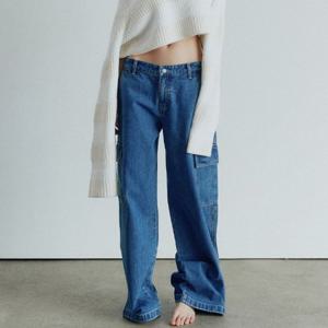 [플랙진]여성 메종 T24 와이드 중청 데님 팬츠 (PJTH5MST245)