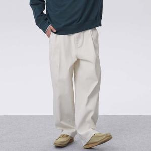 [플랙진]남성 스텝 051 와이드 아이보리 데님 팬츠 (PJTH5ST051V)