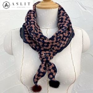 [애슬릿] 국내 생산 꽃 방울 삼각 쁘띠 머플러 목도리